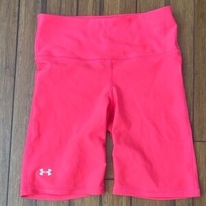 Under Armour Women's Bright Pink Bike Shorts